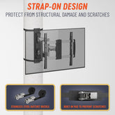 SupaTV Strap-On TV Mount for Indoor Pillars and Outdoor Gazebo, Pergola and Patios Made with Premium Aluminum for Lifelong Durability